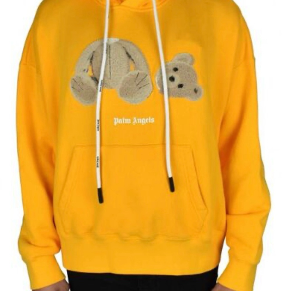 NWOT Palm Angels Yellow Bear Hoodie Sx 3x - Picture 2 of 8